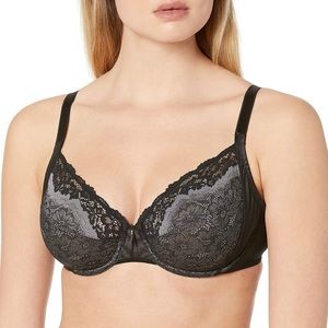 Wacoal Basic Benefits Black/Gray Bra 40G 40DDDD